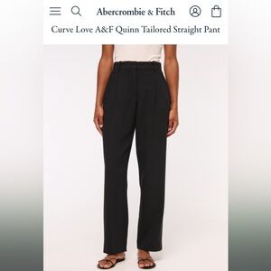 Abercrombie & Fitch CURVE LOVE high waisted Black Trousers straight leg